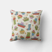 カラフルクリスマスプレゼント クッション (裏面)