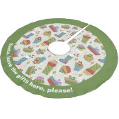 カラフルクリスマスプレゼント ブラッシュドポリエステルツリースカート (アングル)