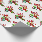 カラフルクリスマスベルレトロクリスマスギフト ラッピングペーパー (角)