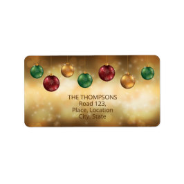 カラフルクリスマスボーカスタムブル文字 ラベル