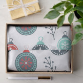 カラフルクリスマスボールオーナメントパターン 薄葉紙 (ギフト)