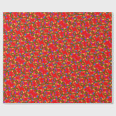 カラフルクリスマスライトかわいいおもしろいパタモダンーン ラッピングペーパー (フラット)