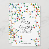 カラフルクリスマスライトなし シーズンカード (正面/裏面)