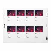 カラフルクリスマスライトギフトラベル ラベル (フルシート)