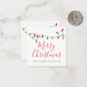 カラフルクリスマスライトギフト囲いカード ノートカード (正面/裏面インサイチュ)