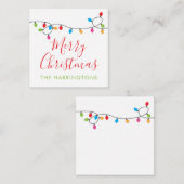 カラフルクリスマスライトギフト囲いカード ノートカード (正面/裏面)