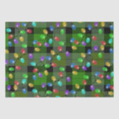 カラフルクリスマスライトグリーンプレイド 薄葉紙 (正面)