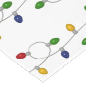 カラフルクリスマスライトテーブルランナー ショートテーブルランナー (コーナー)