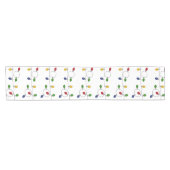 カラフルクリスマスライトテーブルランナー ショートテーブルランナー (横)