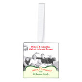 カラフルクリスマスライトパタパーソナライズされたーン キューブオーナメント (正面)