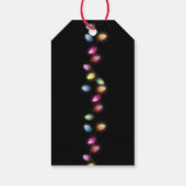 カラフルクリスマスライトモノグラムギフトラベル ギフトタグ (裏面)