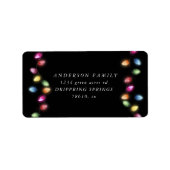 カラフルクリスマスライト差出人住所 ラベル (正面)