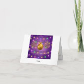 カラフルクリスマスライト&ゴールデンオーナメント シーズンカード (裏面)