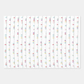 カラフルクリスマスライト –  ラッピングペーパーシート (正面)