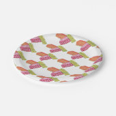 カラフルクリスマスリボンキャンディホリデープレート ペーパープレート (アングル)