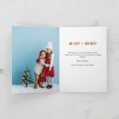 カラフルクリスマス写真ホリデーカード シーズンカード (内部)