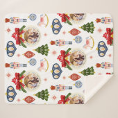 カラフルクリスマス写真装飾シェルパブランケット シェルパブランケット (正面(横))