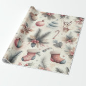 カラフルクリスマス包装紙デザイン ラッピングペーパー (アンロールド)