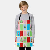 カラフルクリスマス広場 エプロン (着用した状態)