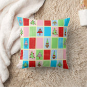 カラフルクリスマス広場 クッション (ブランケット)