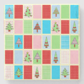 カラフルクリスマス広場 ストーンコースター (正面)