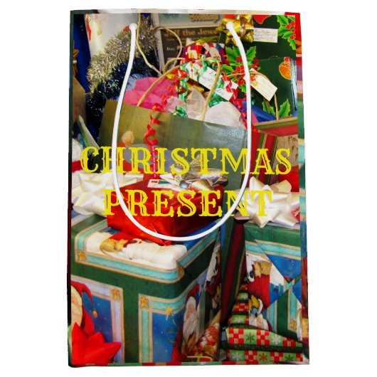 カラフルクリスマス抱き枕II ミディアムペーパーバッグ (正面)