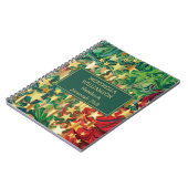 カラフルクリスマス星抽象芸術パーソナライズされた ノートブック (左側)