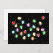 カラフルクリスマス灯 ポストカード (正面/裏面)