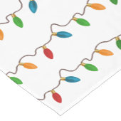 カラフルクリスマス灯 |素朴休日 ショートテーブルランナー (コーナー)