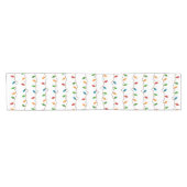 カラフルクリスマス灯 |素朴休日 ショートテーブルランナー (横)