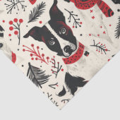 カラフルクリスマス犬のパターン 薄葉紙 (詳細)