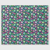 カラフルクリスマス紙吹雪ドット ラッピングペーパー (フラット)