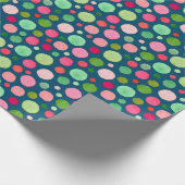 カラフルクリスマス紙吹雪ドット ラッピングペーパー (角)