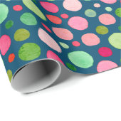 カラフルクリスマス紙吹雪ドット ラッピングペーパー (ロールコーナー)