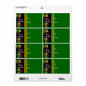 カラフルクリスマス縁ど光 ラベル (フルシート)