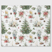 カラフルクリスマス記号パターン2 ラッピングペーパー (フラット)