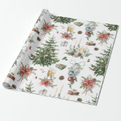 カラフルクリスマス記号パターン2 ラッピングペーパー (アンロールド)