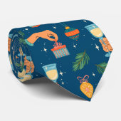 カラフルクリスマス記号パターン ネクタイ (ロール)