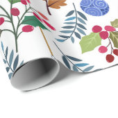 カラフルクリスマス記号パターン ラッピングペーパー (ロールコーナー)