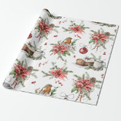 カラフルクリスマス記号パターン ラッピングペーパー (アンロールド)