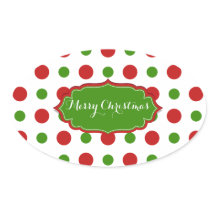 カラフルクリスマス赤と緑の水玉模様