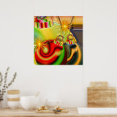 カラフルクリスマス飾り ポスター (キッチン)