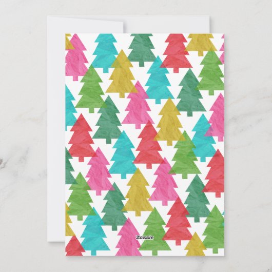 カラフルクリスマス3枚コラージュ シーズンカード (裏面)