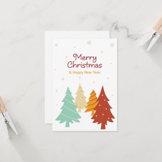 カラフルクリスマス。 カード (正面/裏面インサイチュ)