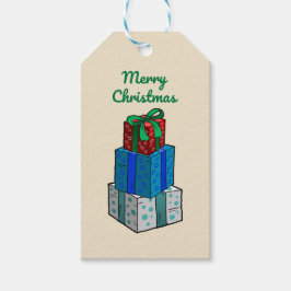 カラフルクリスマス ギフトタグ