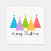 カラフルクリスマス スタンダードカクテルナプキン (正面)