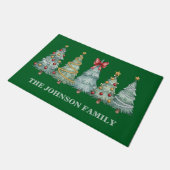 カラフルクリスマス ドアマット (アングル)