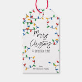 カラフルクリスマラシンプルイトミニマル ギフトタグ (正面)