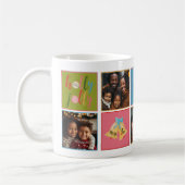 カラフルクリスモダンスタイポグラフィ名写真 コーヒーマグカップ (左)