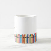 カラフルクレヨンモノグラム先生 コーヒーマグカップ (中央)